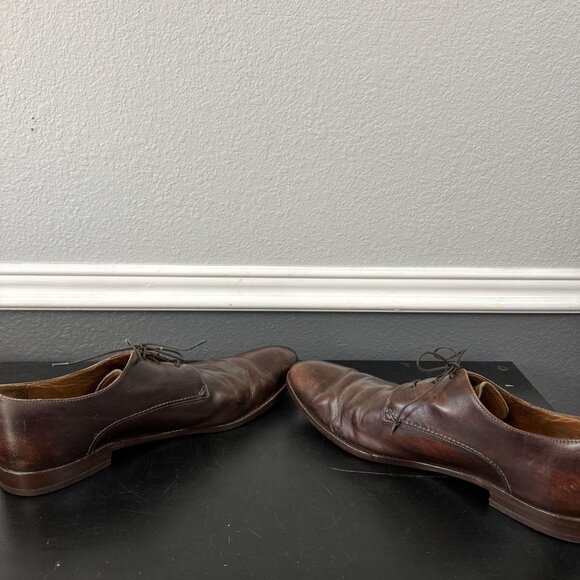 John Varvatos Men's Size 13 US Brown Lace Up Leather Oxford Dress Shoes - Picture 5 of 7